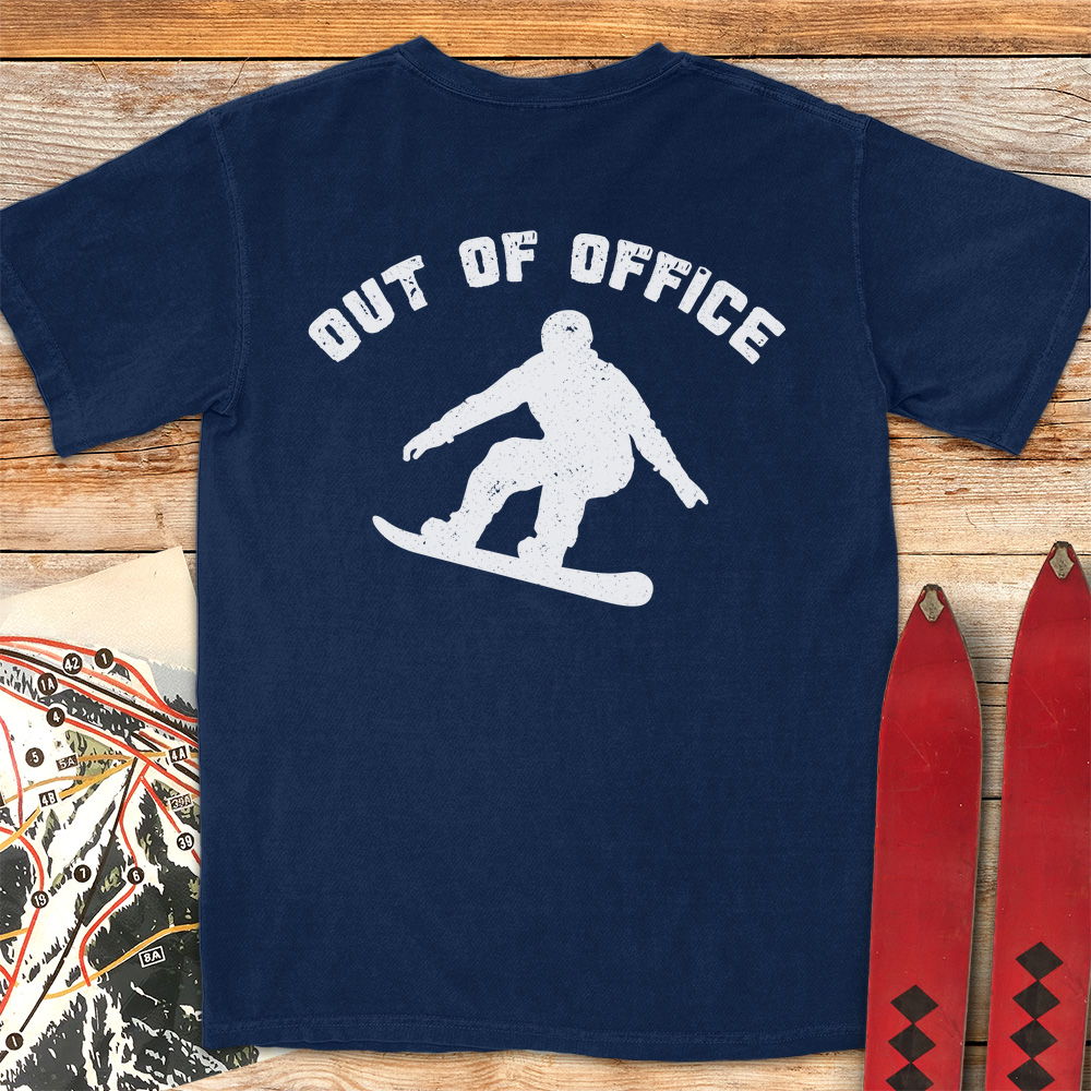 Out Of Office Snowboard Silhouette