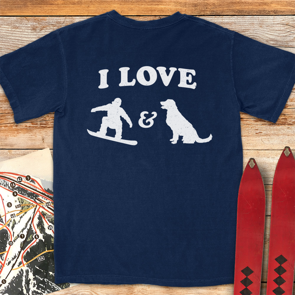 I Love Snowboard Dogs