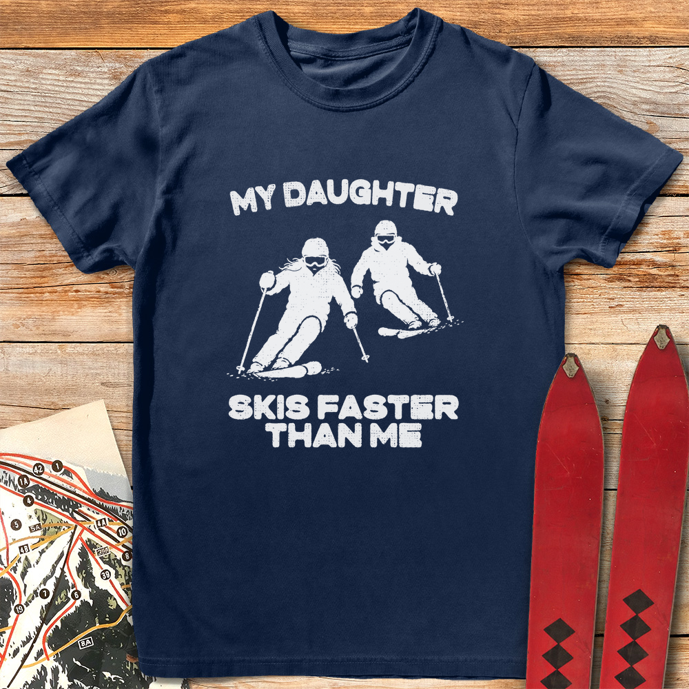 Daughter Skis Faster Graphic
