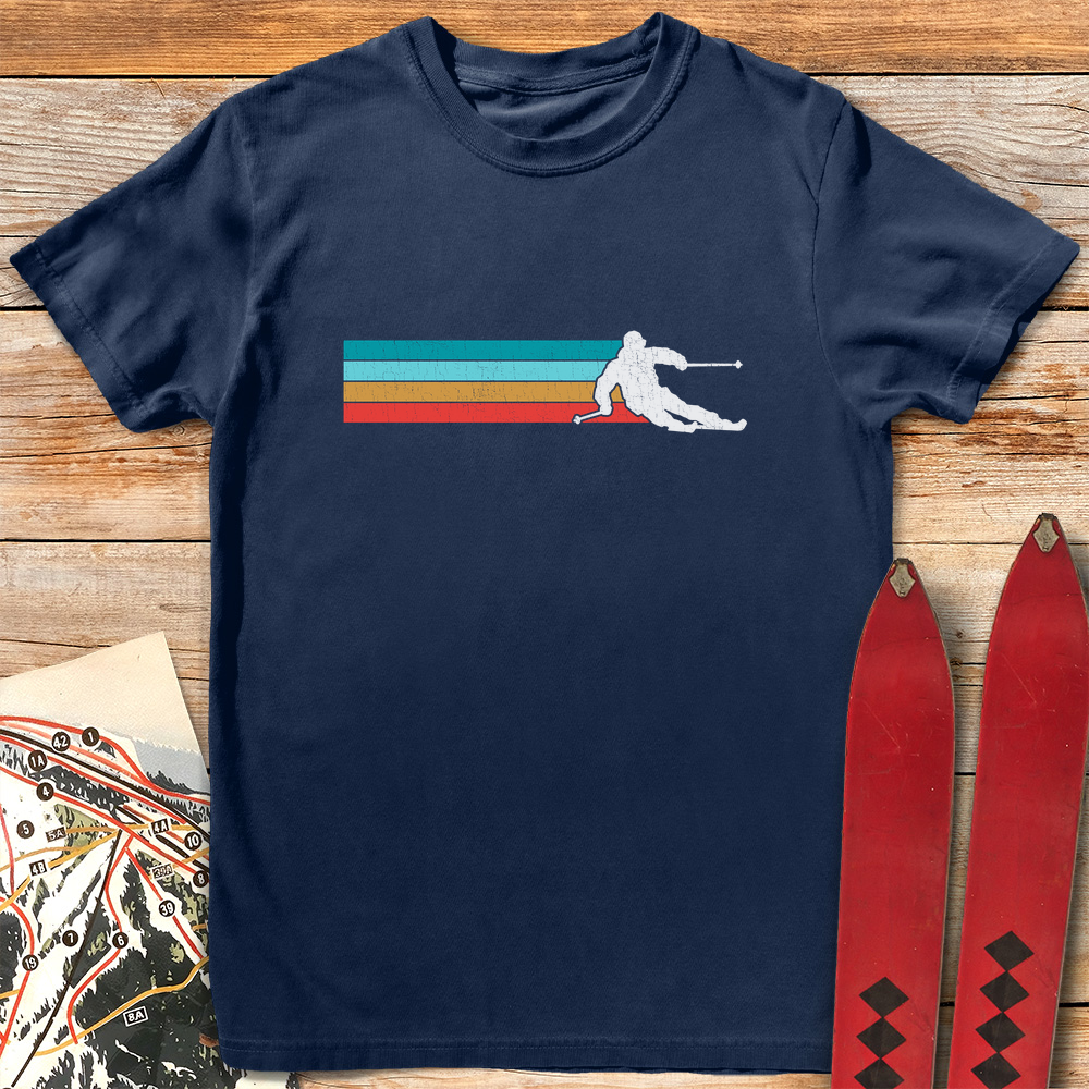 Vintage Ski Line Silhouette