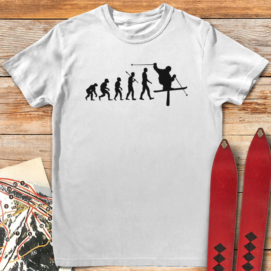 Evolution of Man Ski T-Shirt
