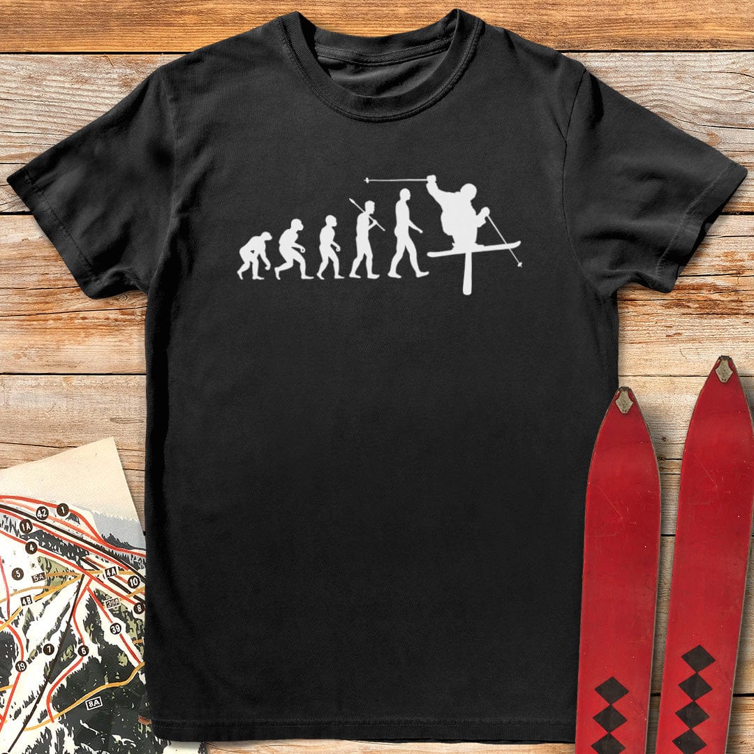 Evolution of Man Ski T-Shirt