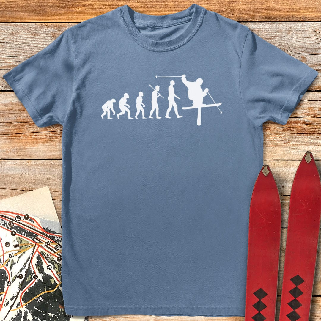 Evolution of Man Ski T-Shirt