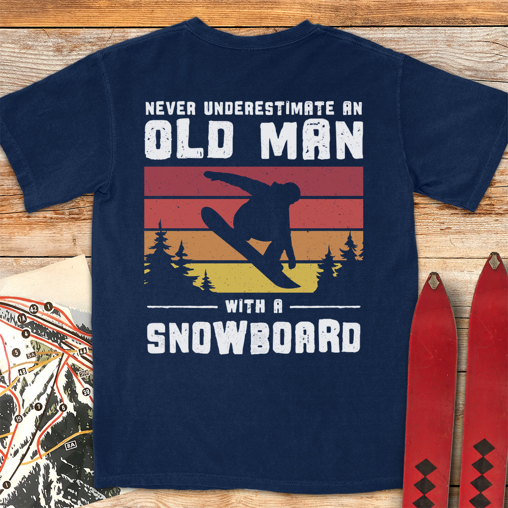 Old Man Snowboarder