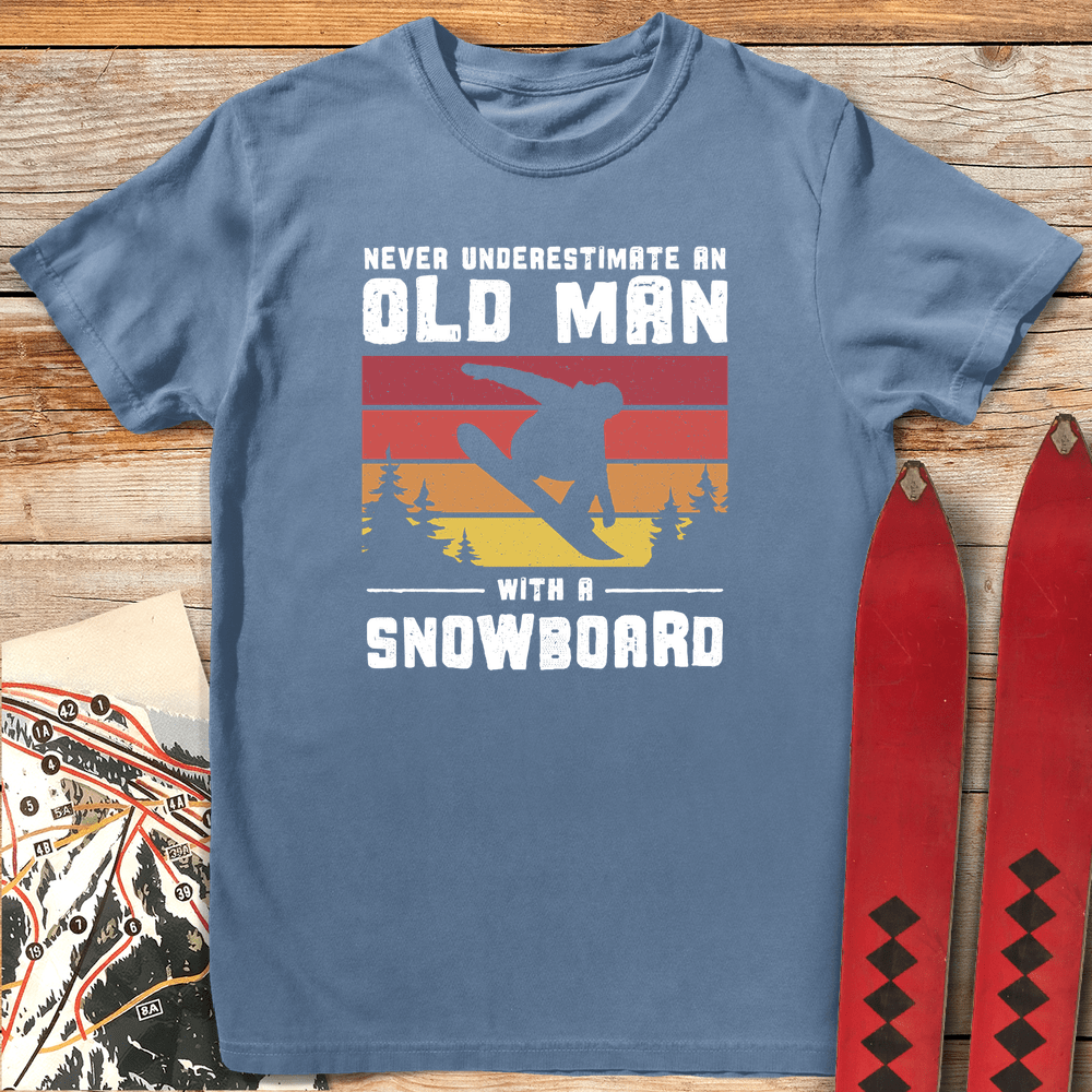 Old Man Snowboarder