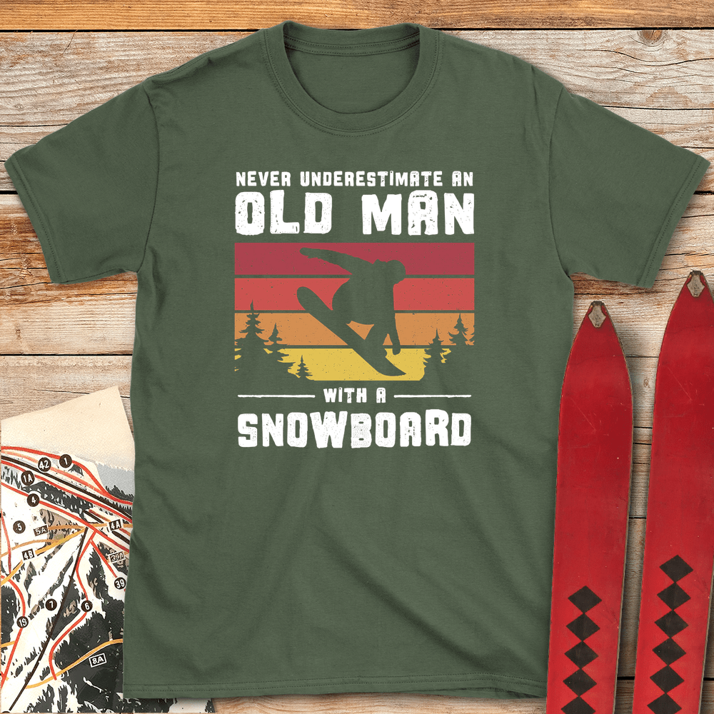 Old Man Snowboarder