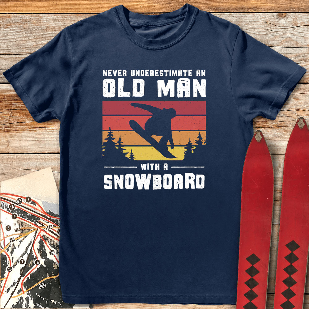 Old Man Snowboarder