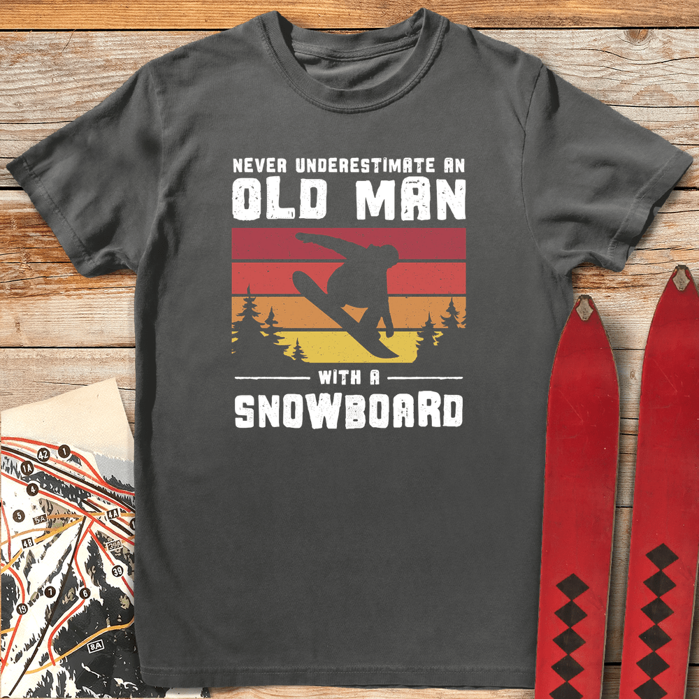 Old Man Snowboarder