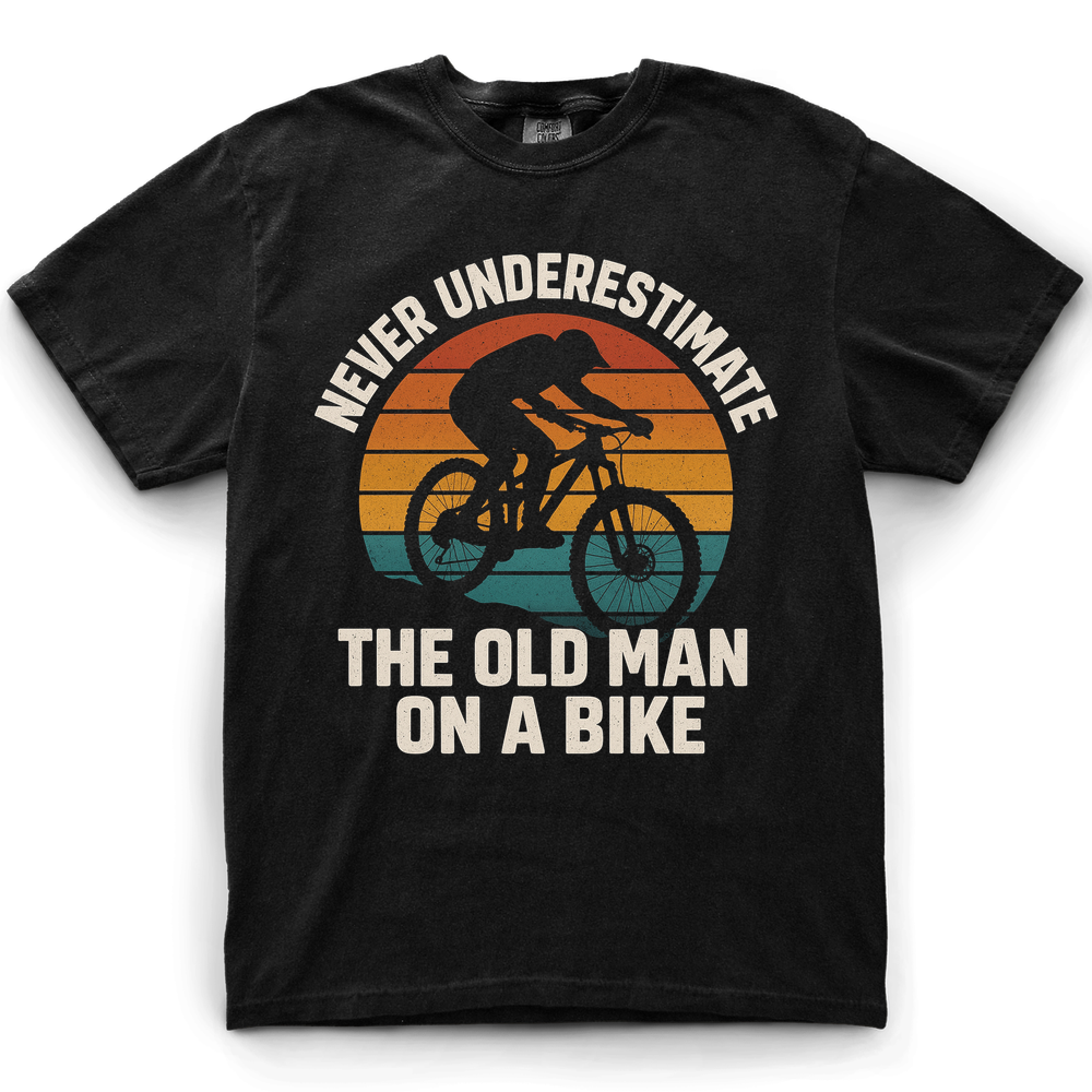 Old Man Biker T-Shirt - Black