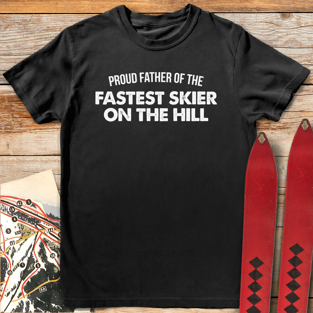 570 Fastest Skier Father White - Black