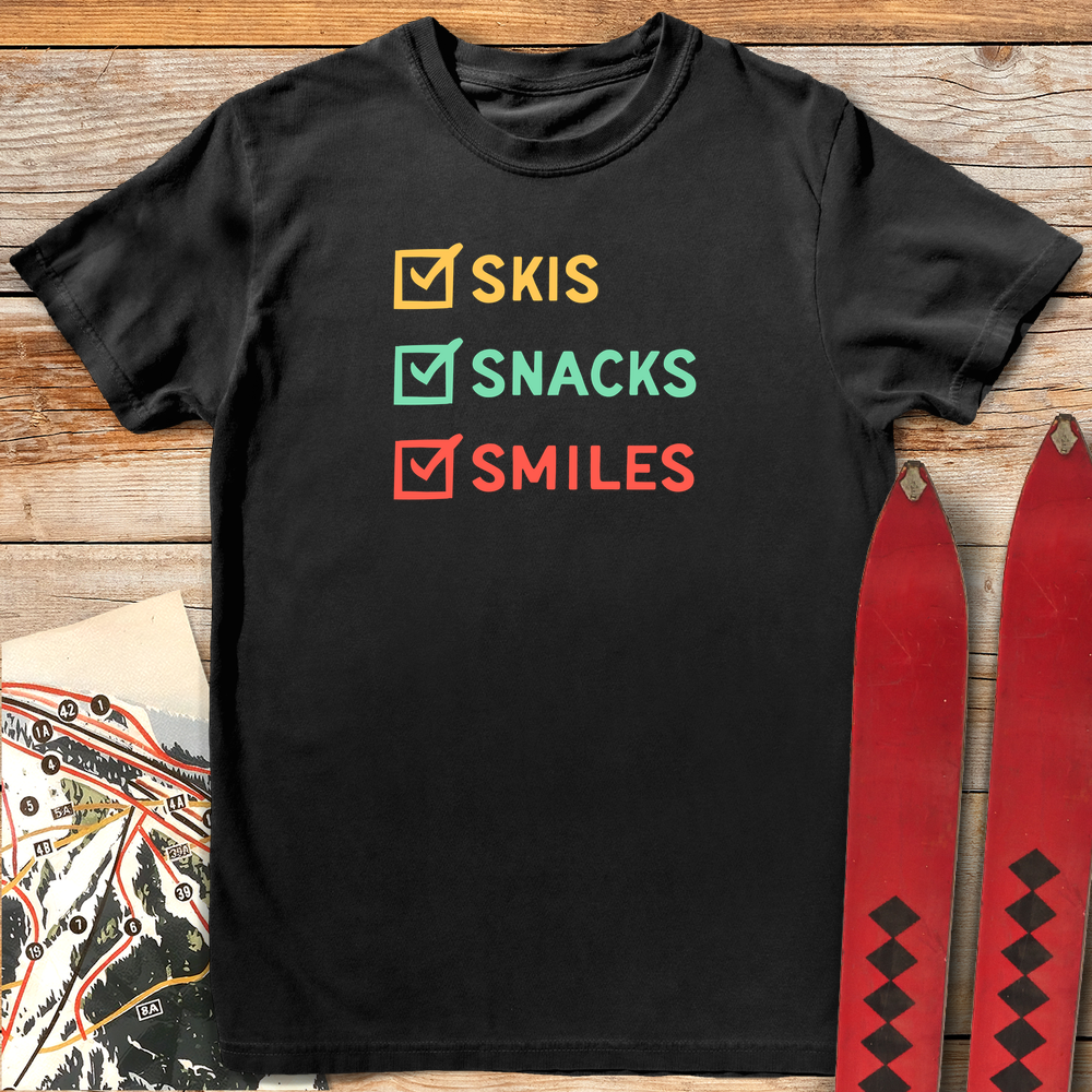 559 Ski Snack Smile White - Black