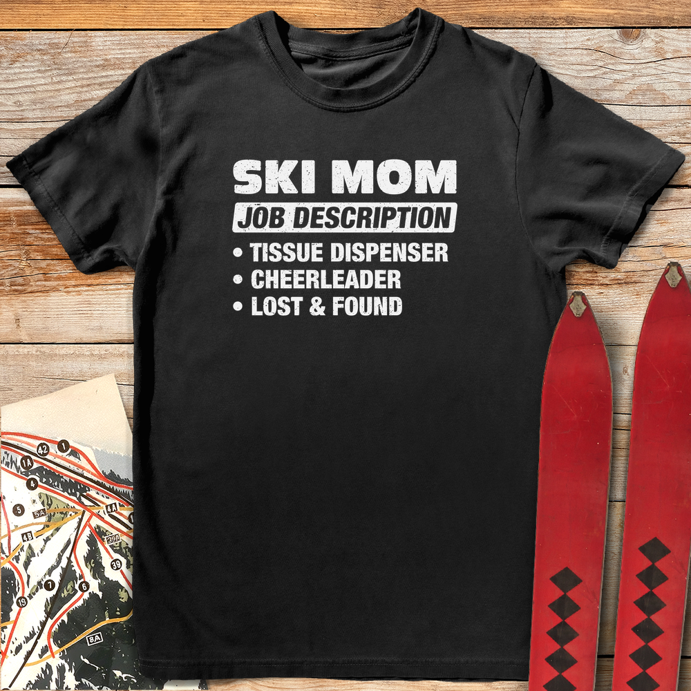 566 Ski Mom Job White - Black