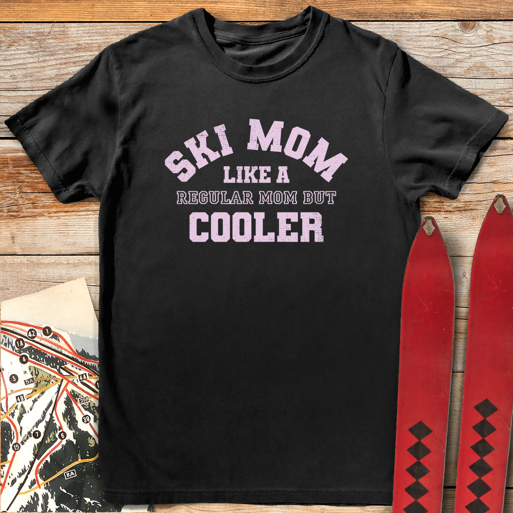593 Varsity Ski Mom White - Black