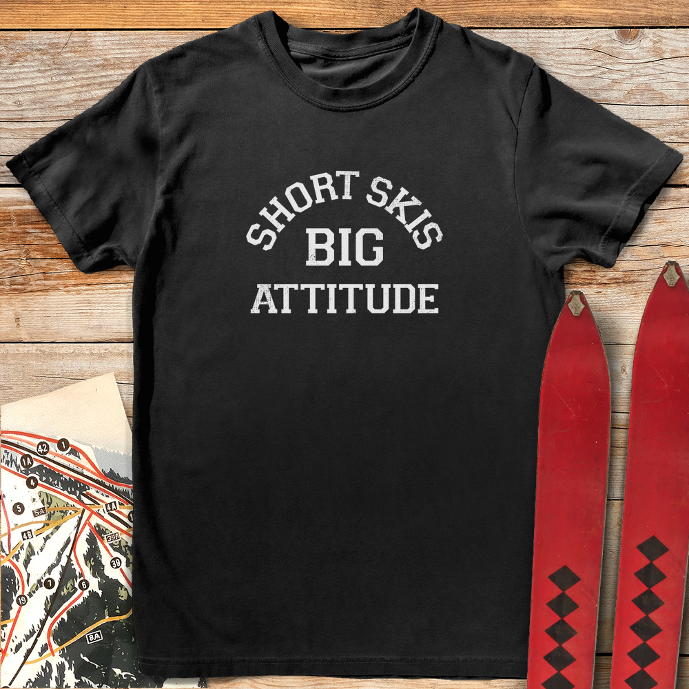 595 Short Skis Big Attitude White - Black