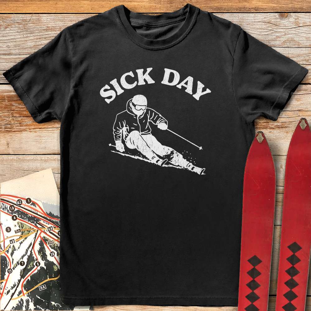 664 Sick Day Skier White - Black