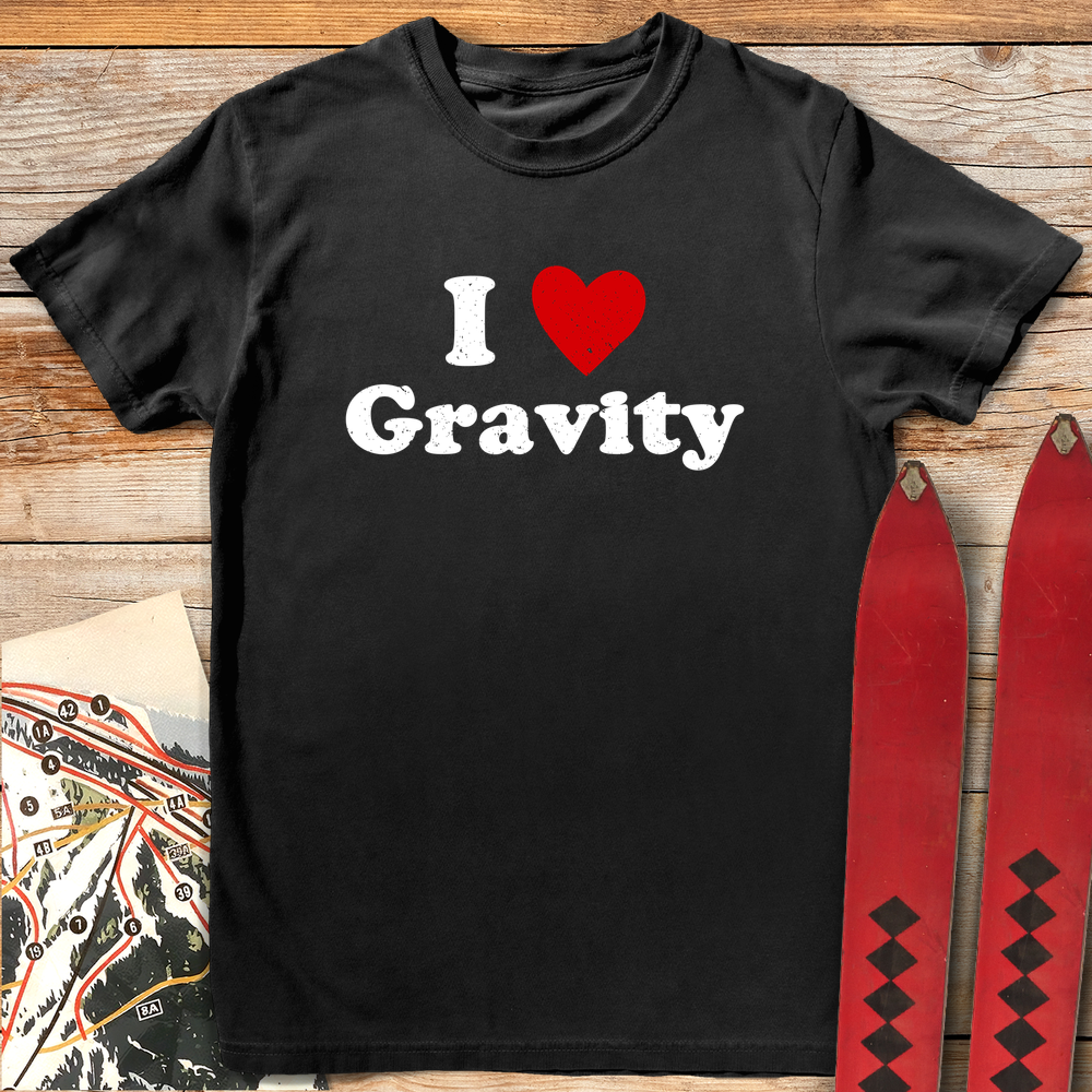713 I Love Gravity White - Black
