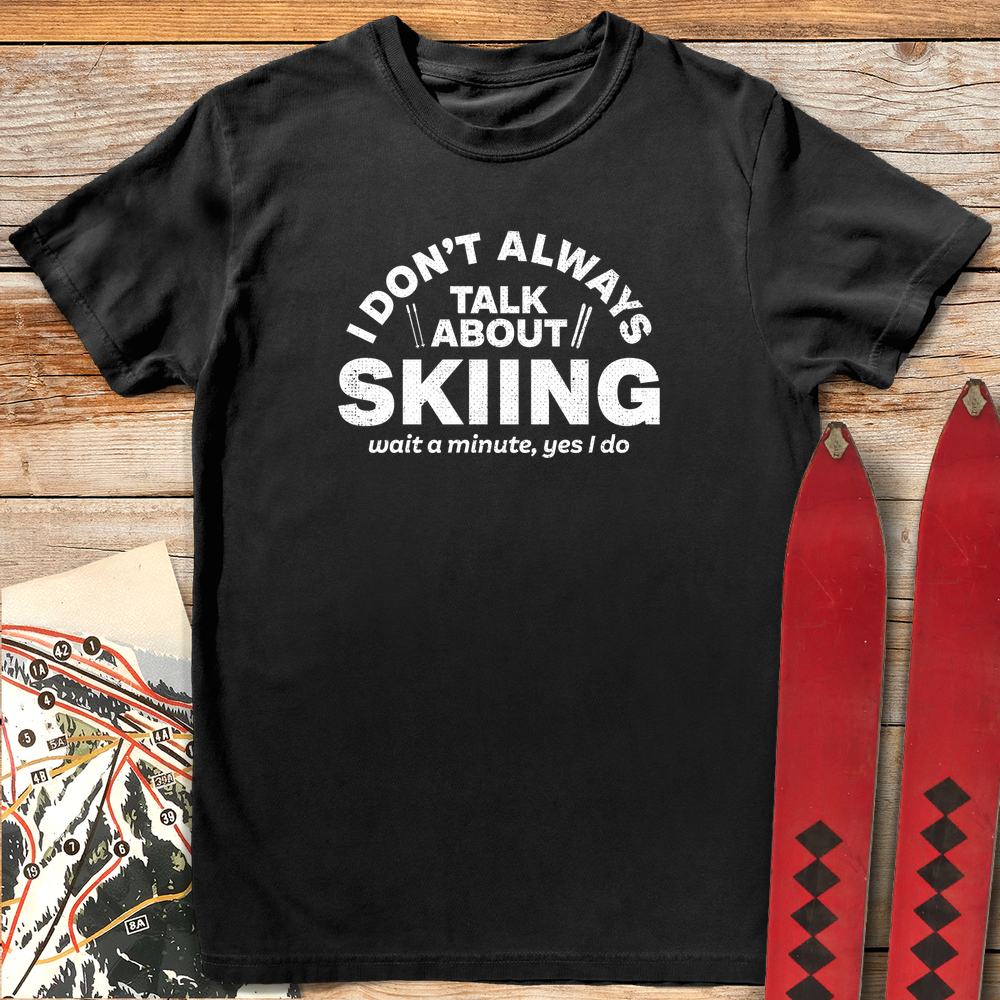 695 Talk About Skiing White - Black