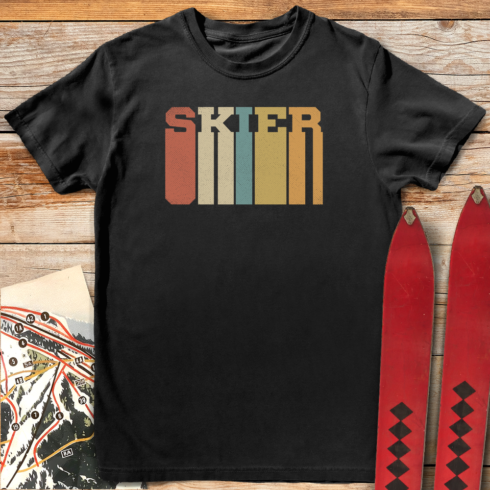 758 Tall Skier White - Black