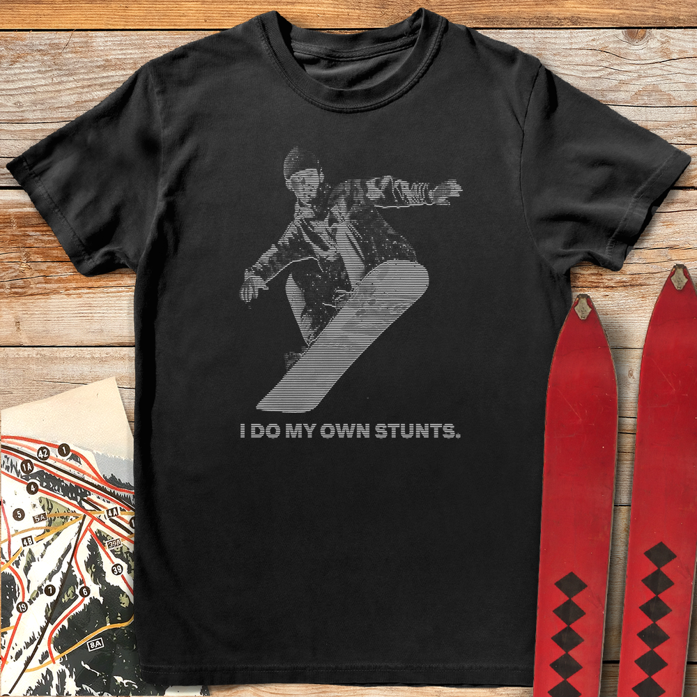 841 Snowboard Stunts White - Black