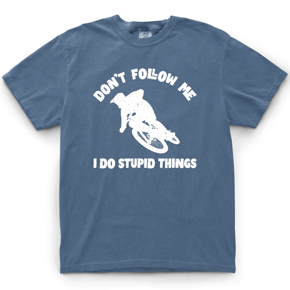 Don't Follow Me Bike T-Shirt - Blue Jean