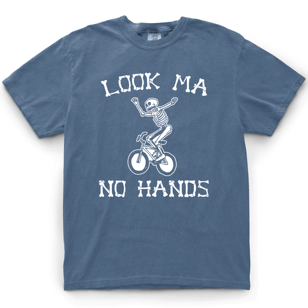 Look Ma No Hands T-Shirt - Blue Jean