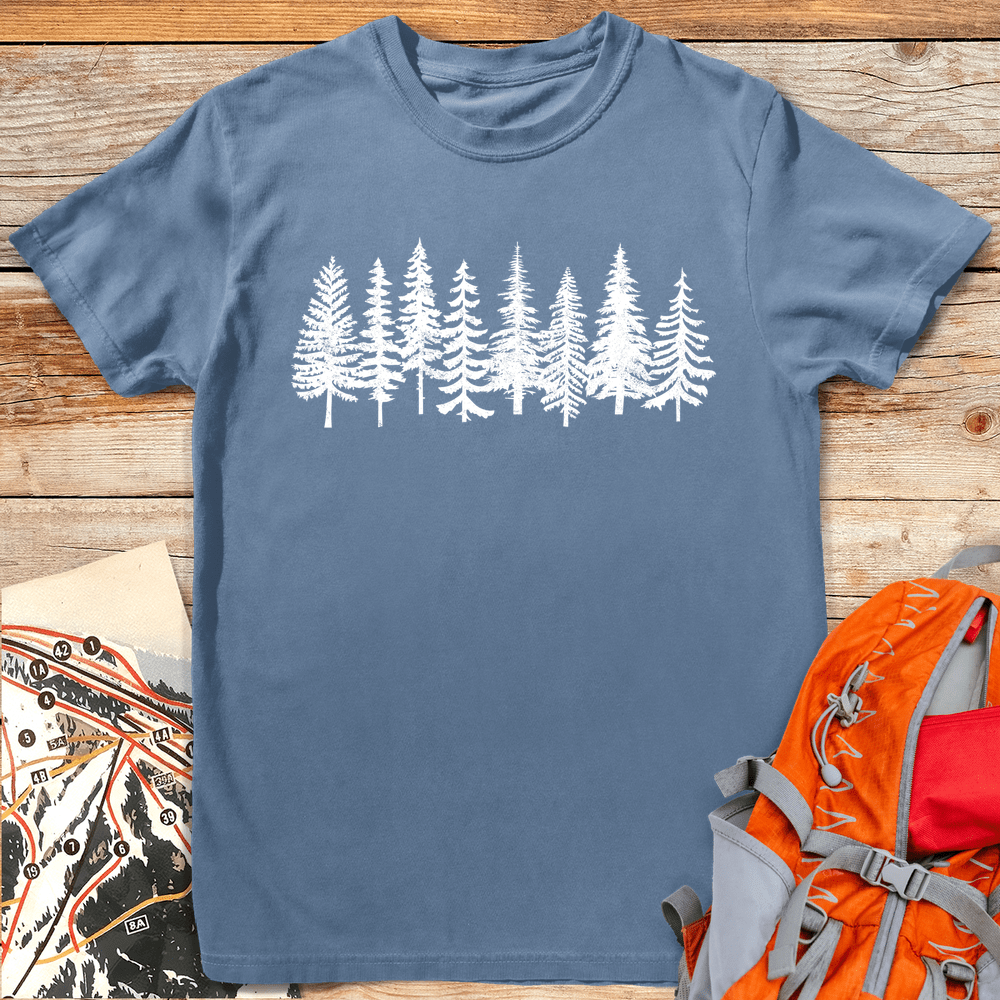413 Simple Forest White - Blue Jean