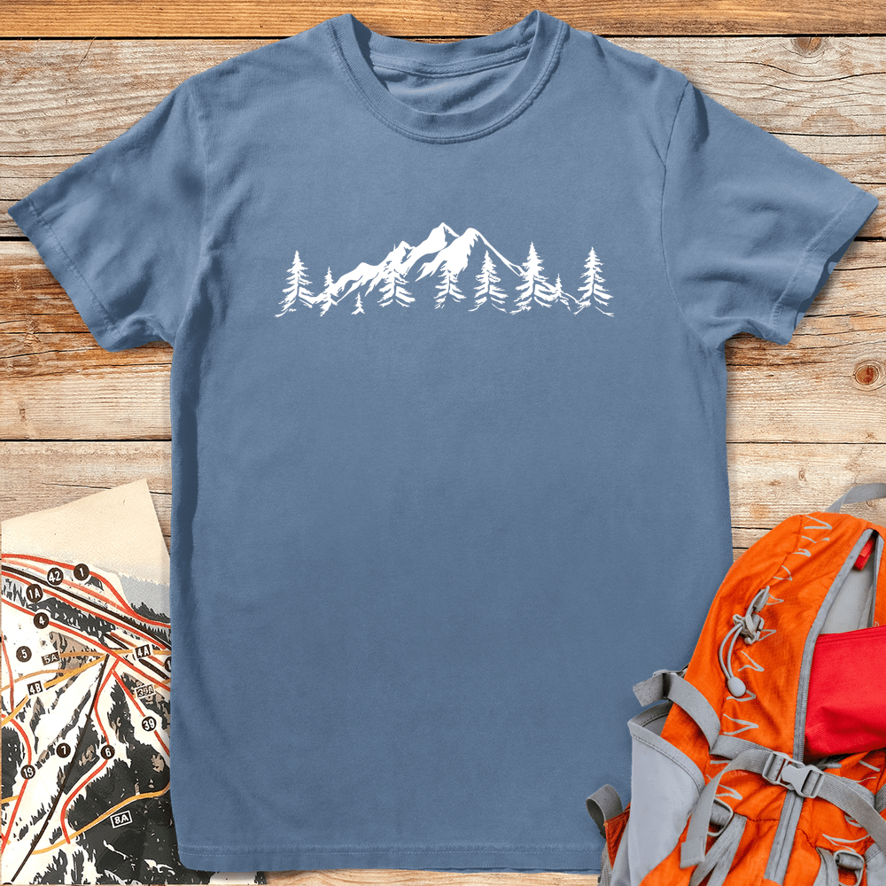 418 Mountain Horizon White - Blue Jean