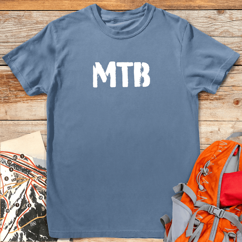 417 Mtb Stencil White - Blue Jean