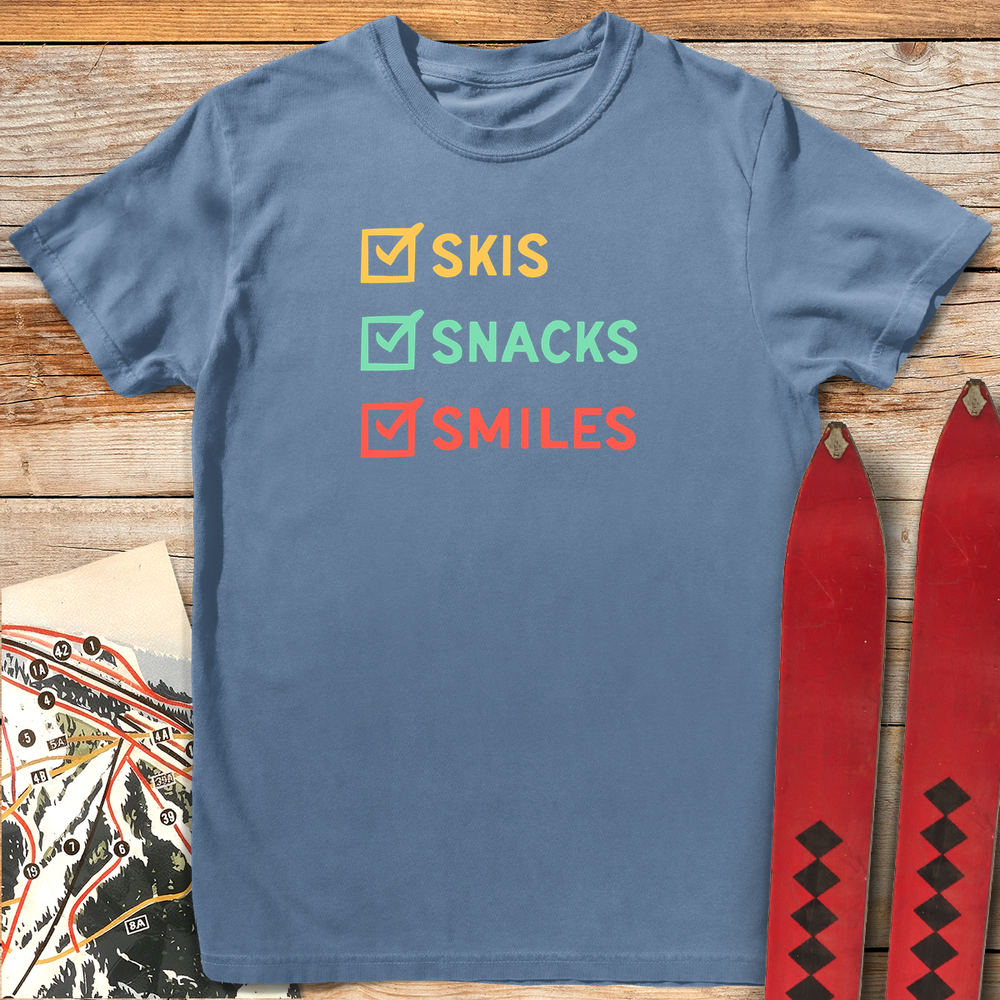 559 Ski Snack Smile White - Blue Jean
