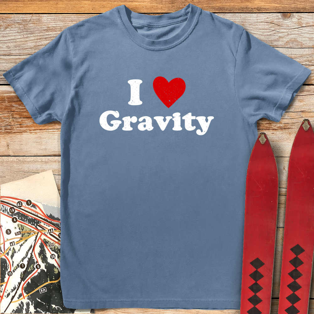 713 I Love Gravity White - Blue Jean