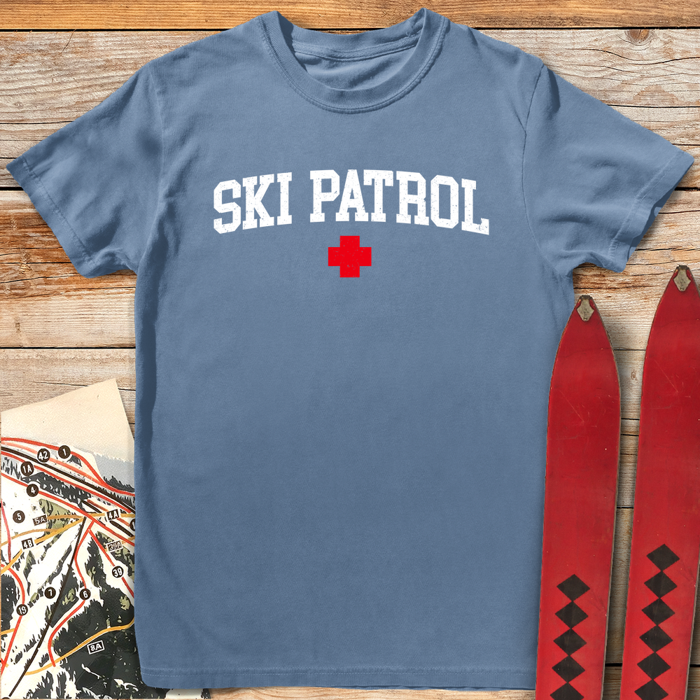 802 Varsity Ski Patrol White - Blue Jean