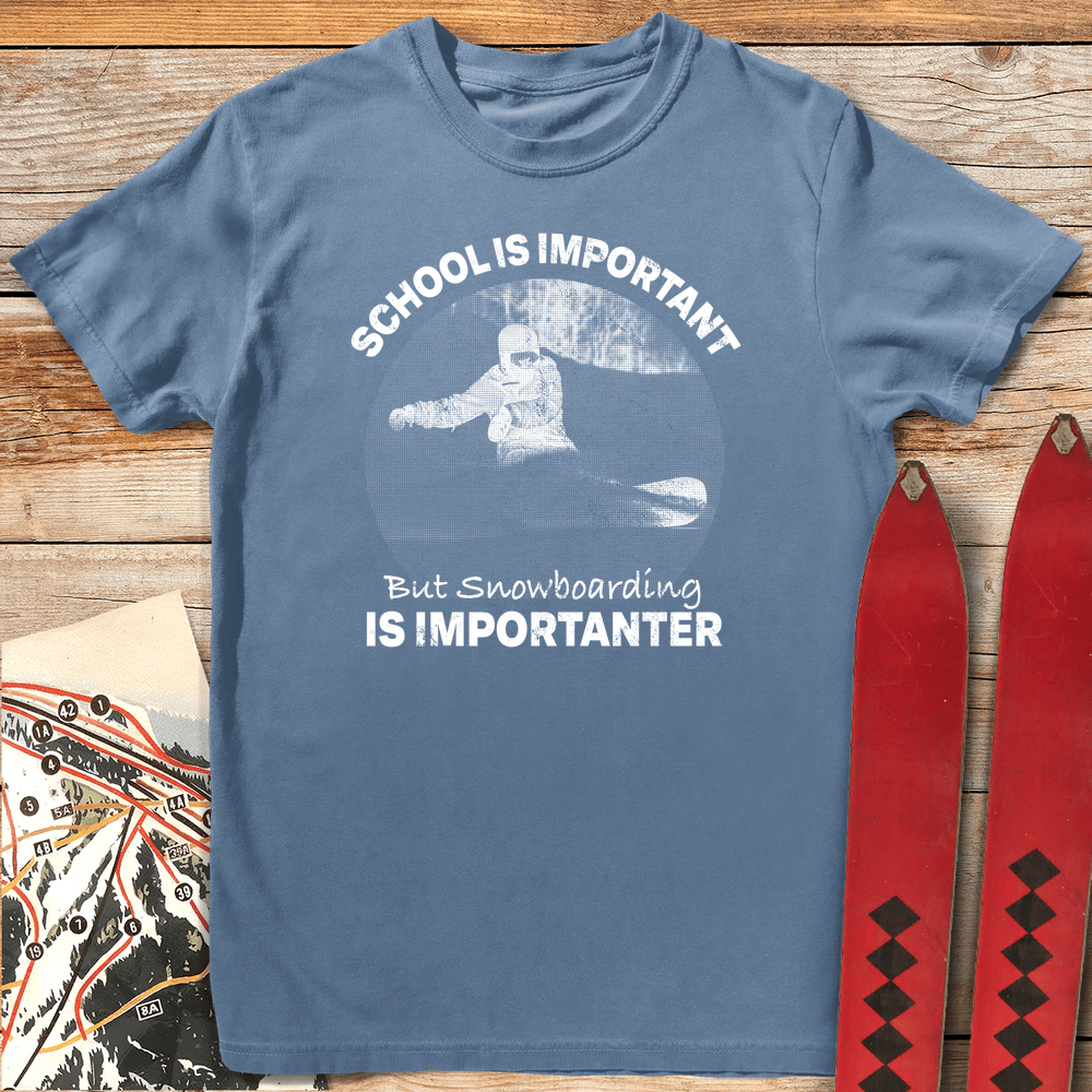 Snowboarding Importanter White - Blue Jean