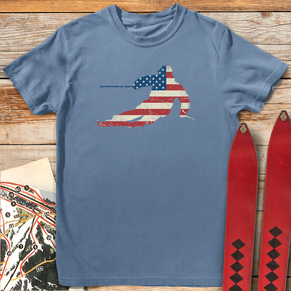 1329 Usa Flag Ski White - Blue Jean