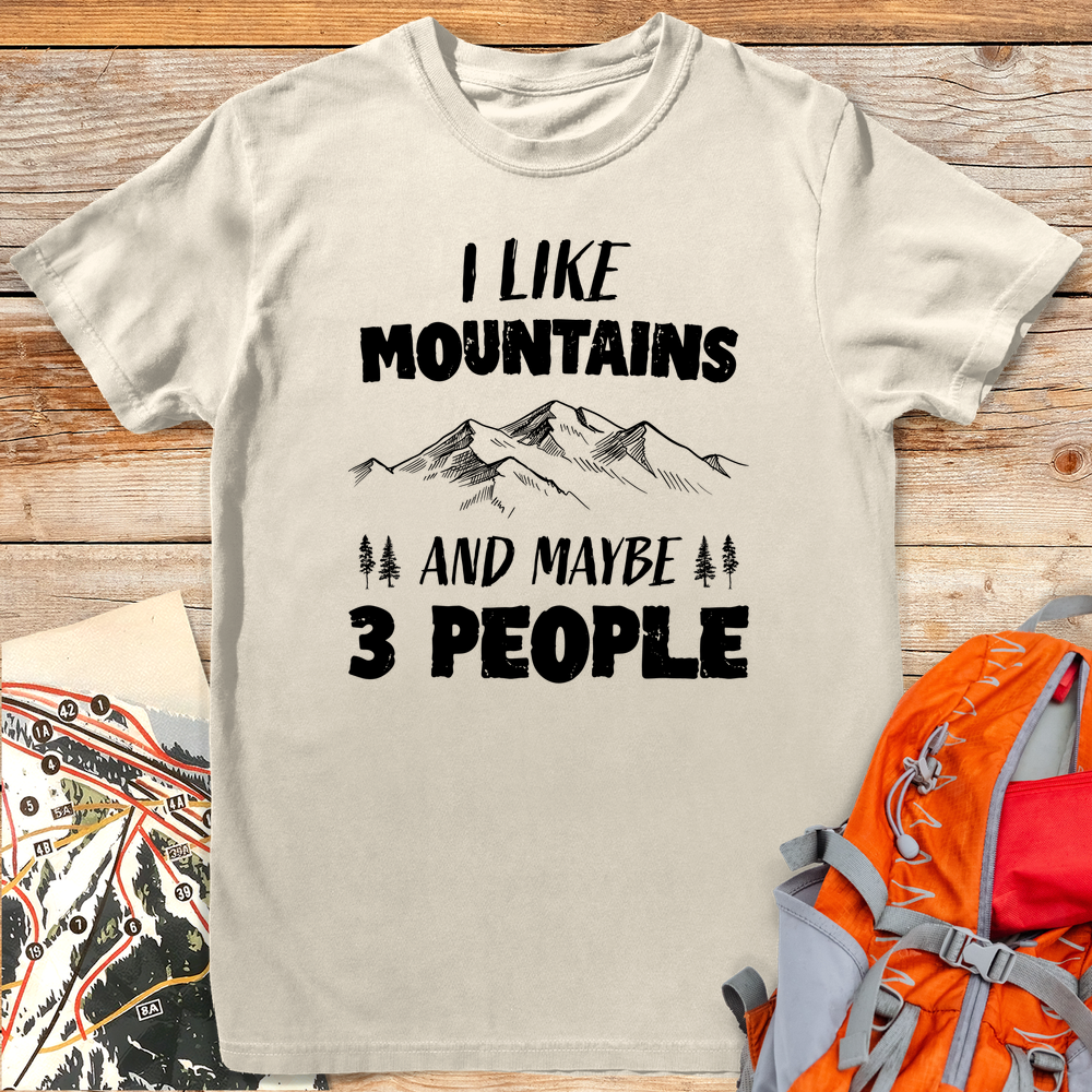 405 Mountains 3 People White - Ivory