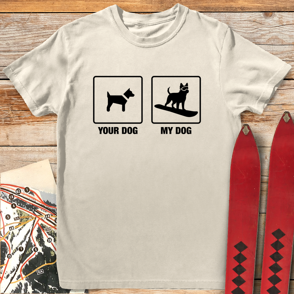 463 Snowboard Dog White - Ivory