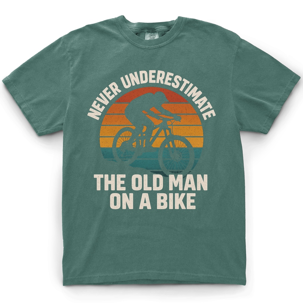 Old Man Biker T-Shirt - Light Green