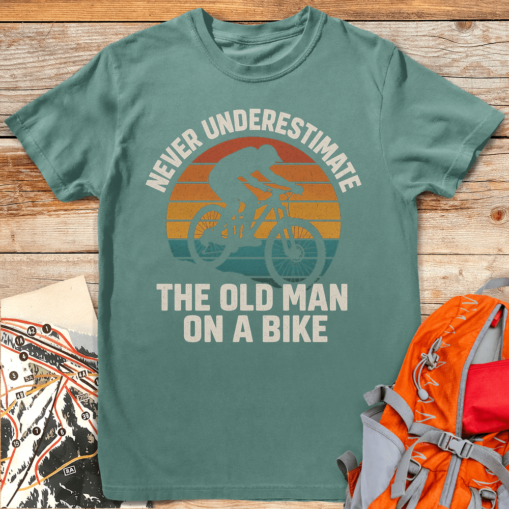 Old Man Biker - Light Green