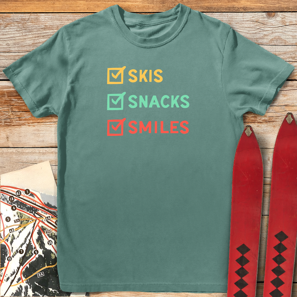 559 Ski Snack Smile White - Light Green