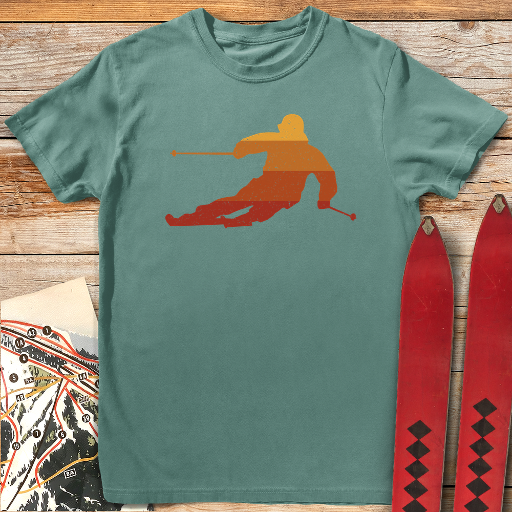 898 Sunset Carves White - Light Green