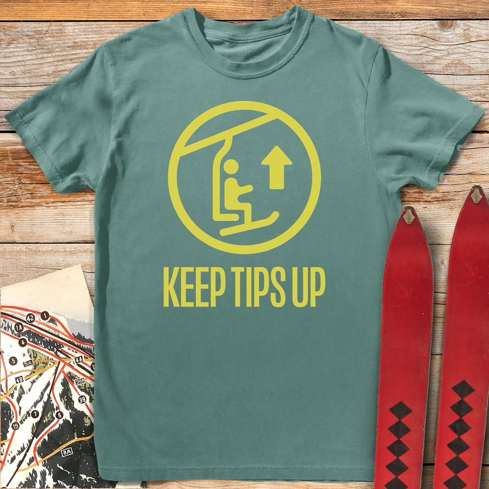 921 Tips Up White - Light Green