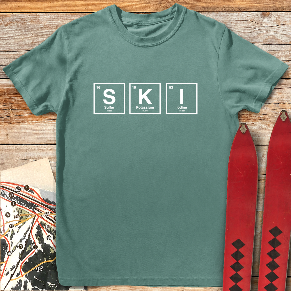 1088 Periodic Ski Table White - Light Green