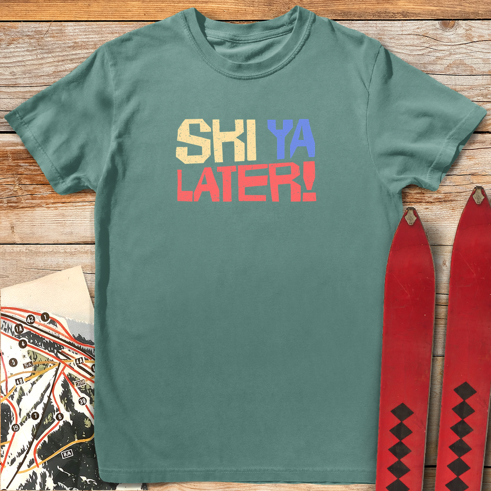 1101 Ski Ya Later White - Light Green