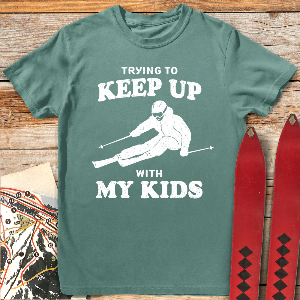 1152 Keep Up With Kids White - Light Green