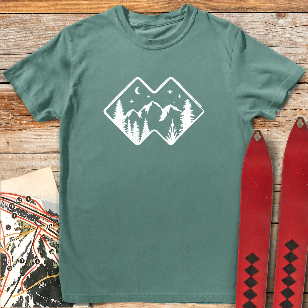 1166 Diamond Hills White - Light Green