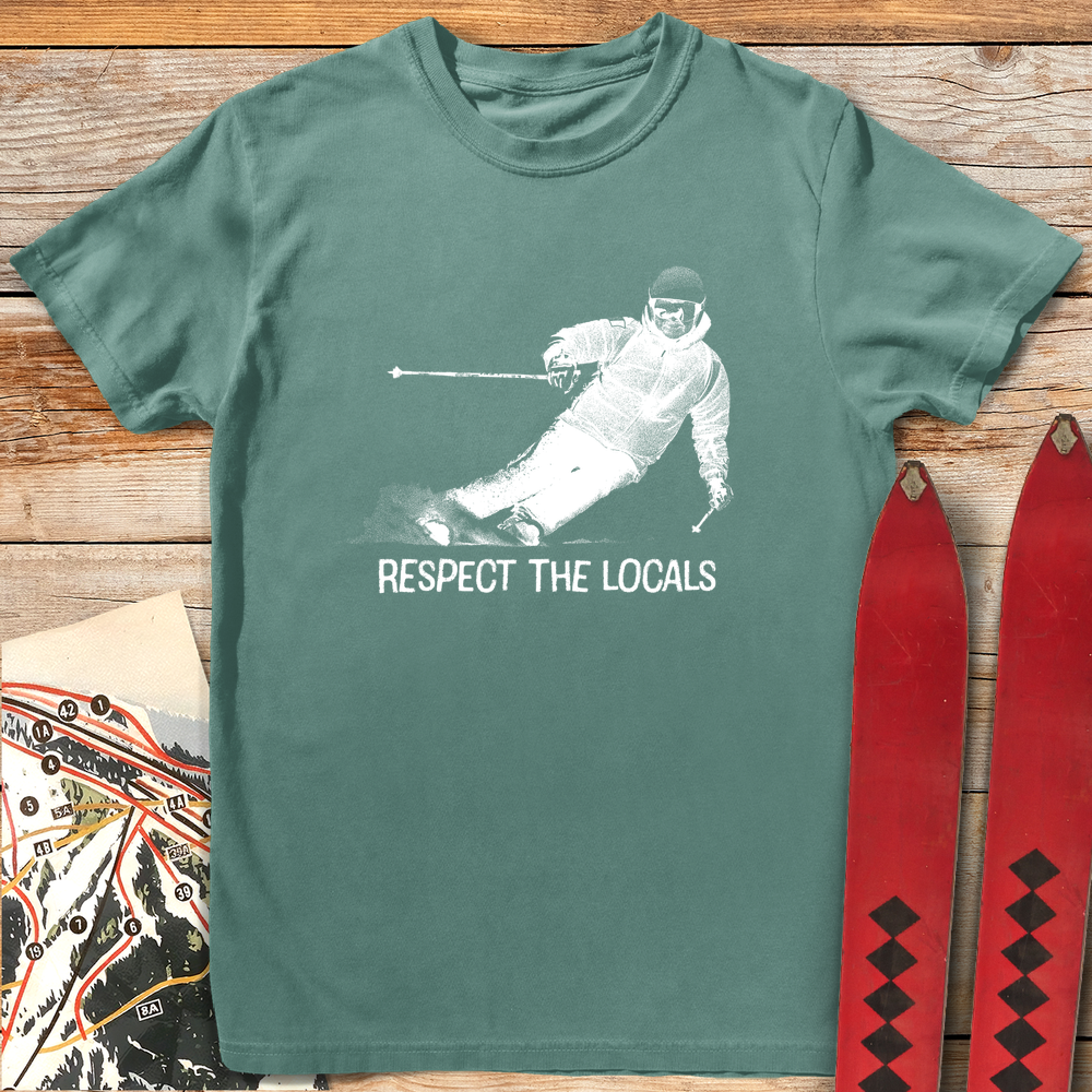 1159 Respect The Locals White - Light Green