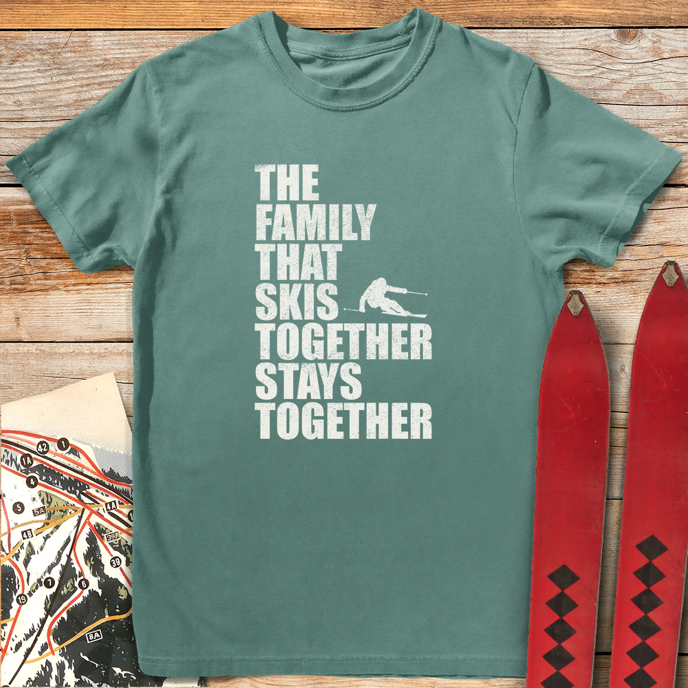 1176 The Family That Skis White - Light Green
