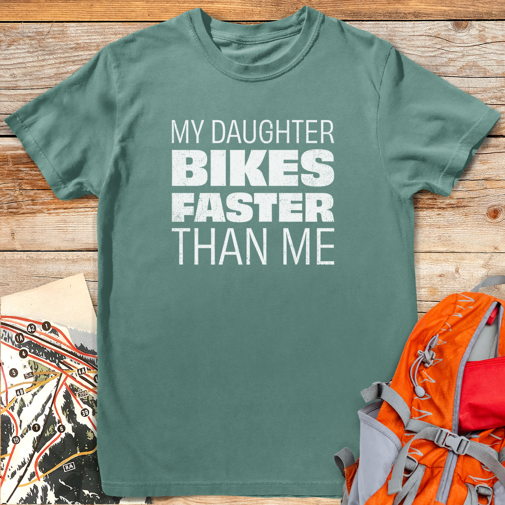 1189 Daughter Bikes Faster White - Light Green