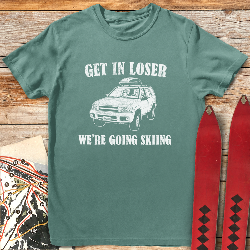 1239 Get In Loser Truck Ski White - Light Green