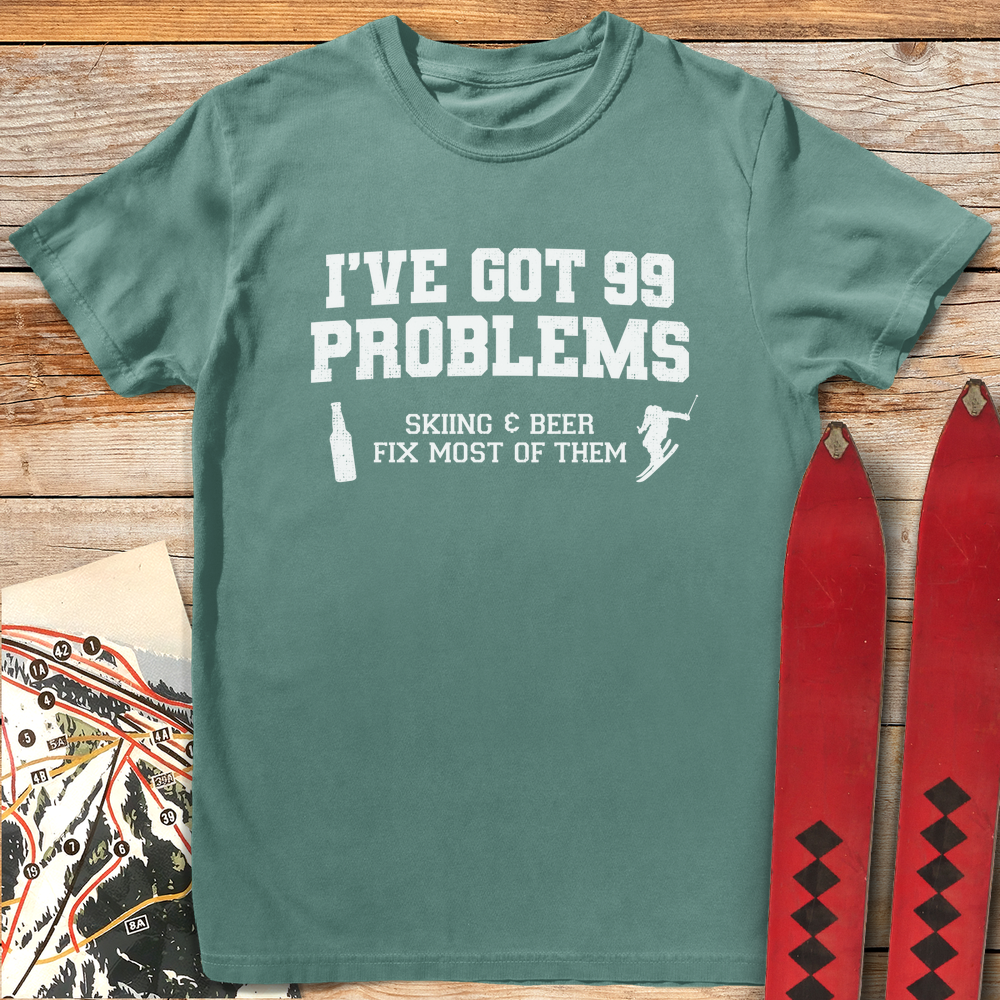 1282 99 Problems Ski Beer White - Light Green