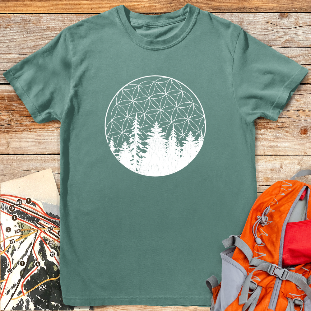 1309 Forest Of Life White - Light Green